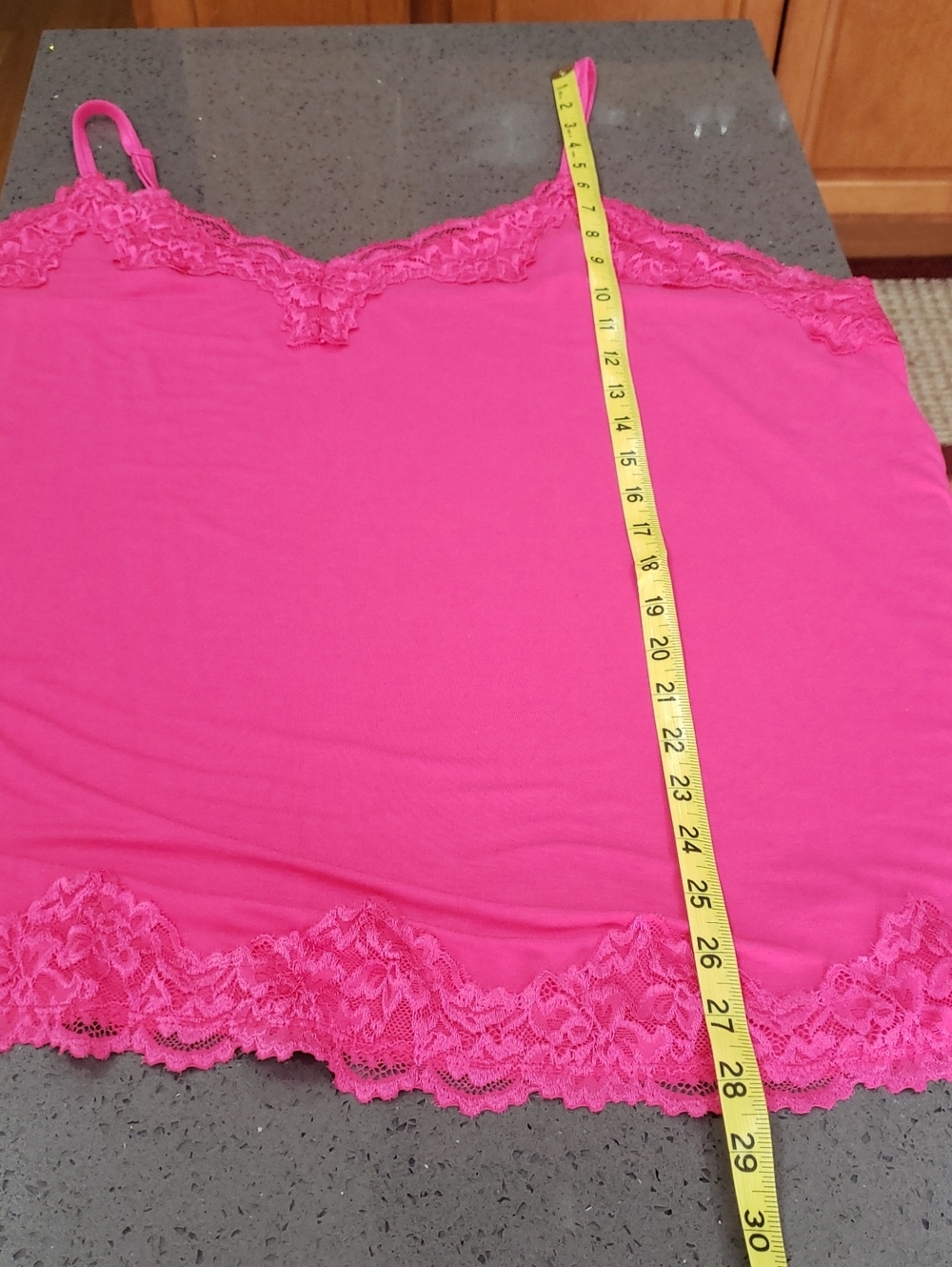 Lane Bryant Hot Pink Lace-Trim Cami, Size 26-28 - Picture 8 of 10